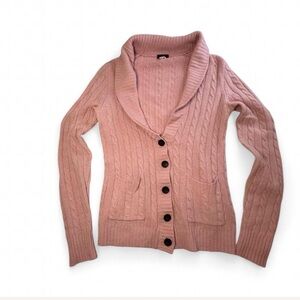 J. Crew Lilac/Pink Cable Knit Cardigan